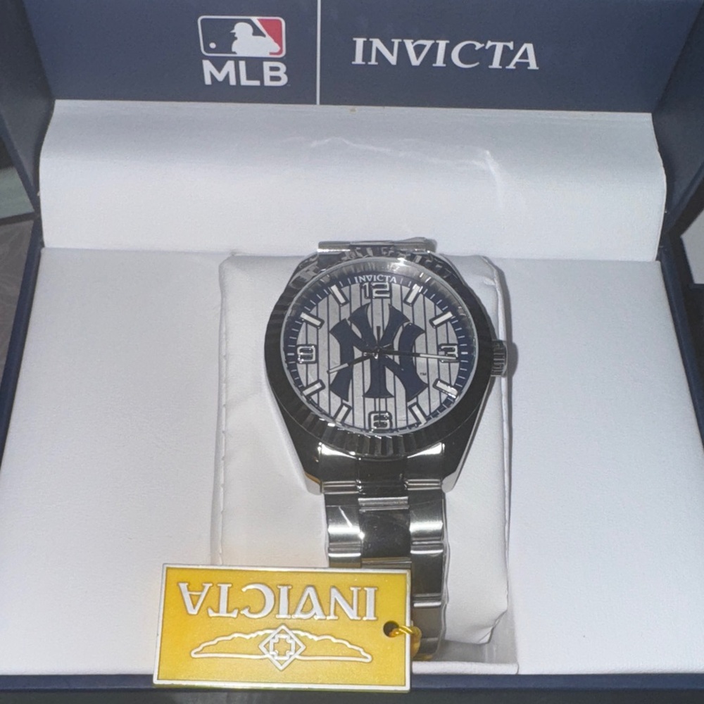 Invicta Silver and Blue MLB Watch